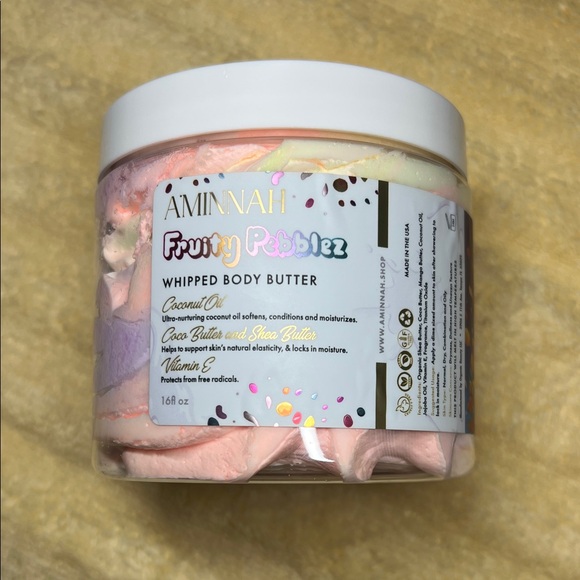 NWT Aminnah JUMBO 16 fl Oz Fruity Pebblez Whipped Body Butter - Picture 3 of 10